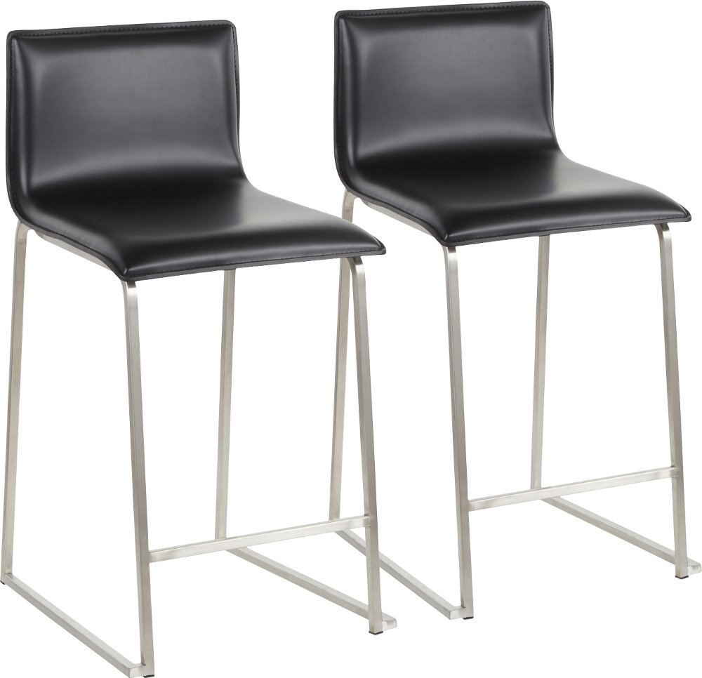 112300730 Black and Silver Upholstered Counter Height Stool  sku 112300730