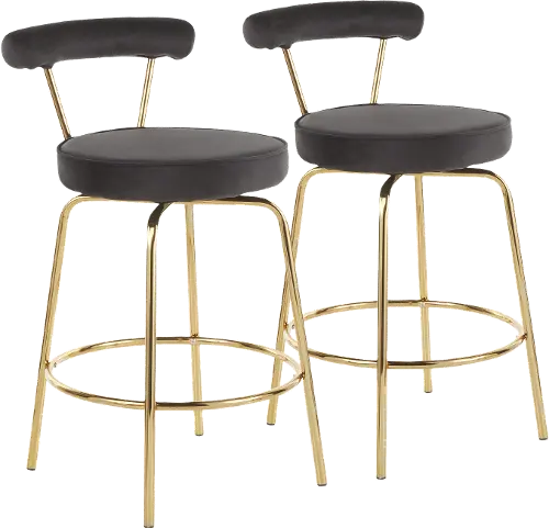 Black and gold swivel bar online stool