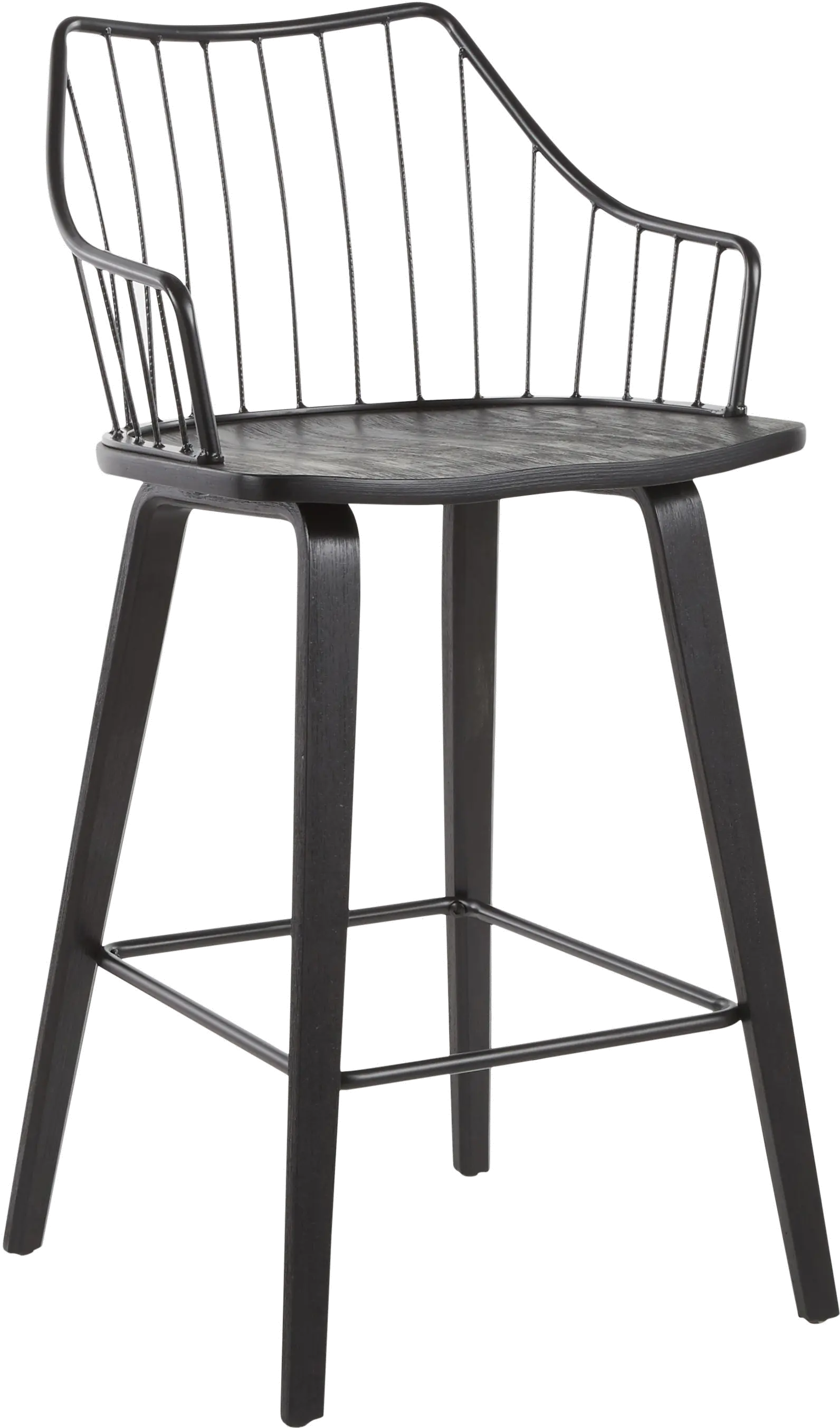 Winston Black Counter Stool