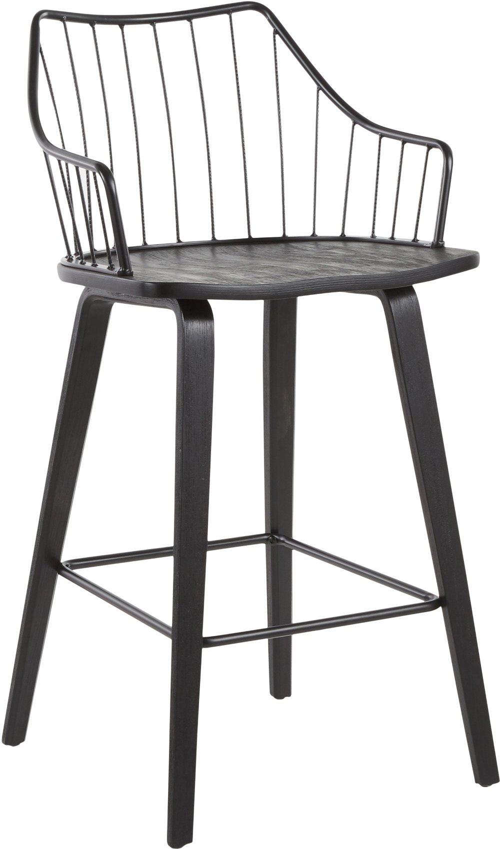 112301762 Winston Black Counter Stool sku 112301762