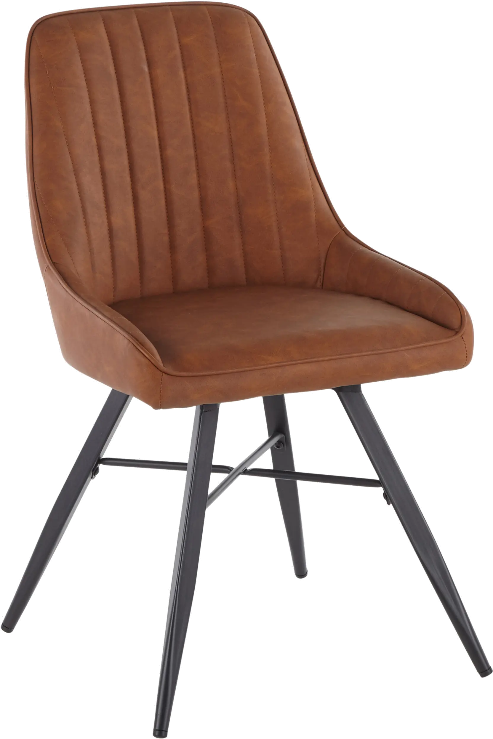 Cavalier Camel Faux Leather Swiveling Chair