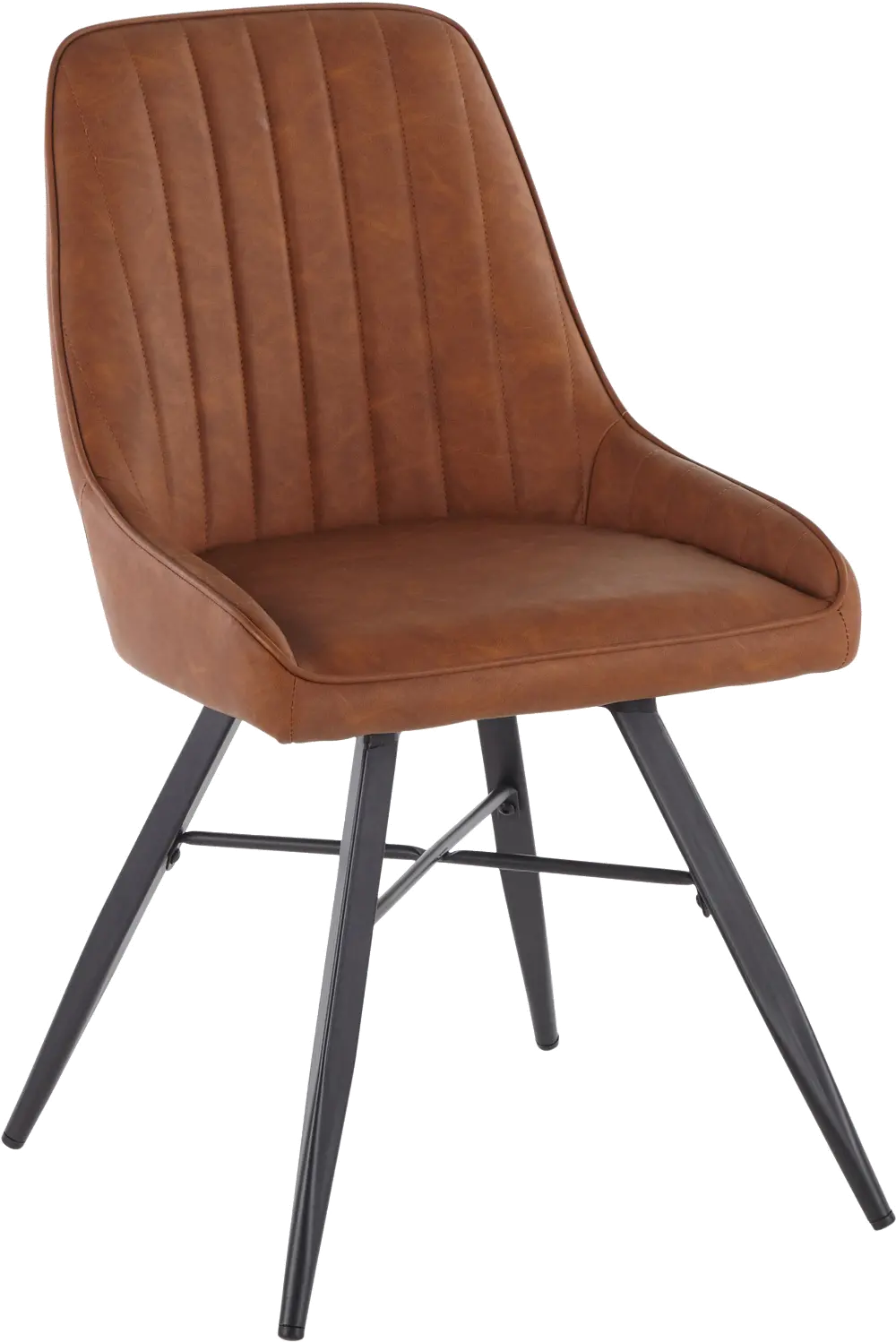 CH-CAVLER BKCAM Cavalier Camel Faux Leather Swiveling Chair-1
