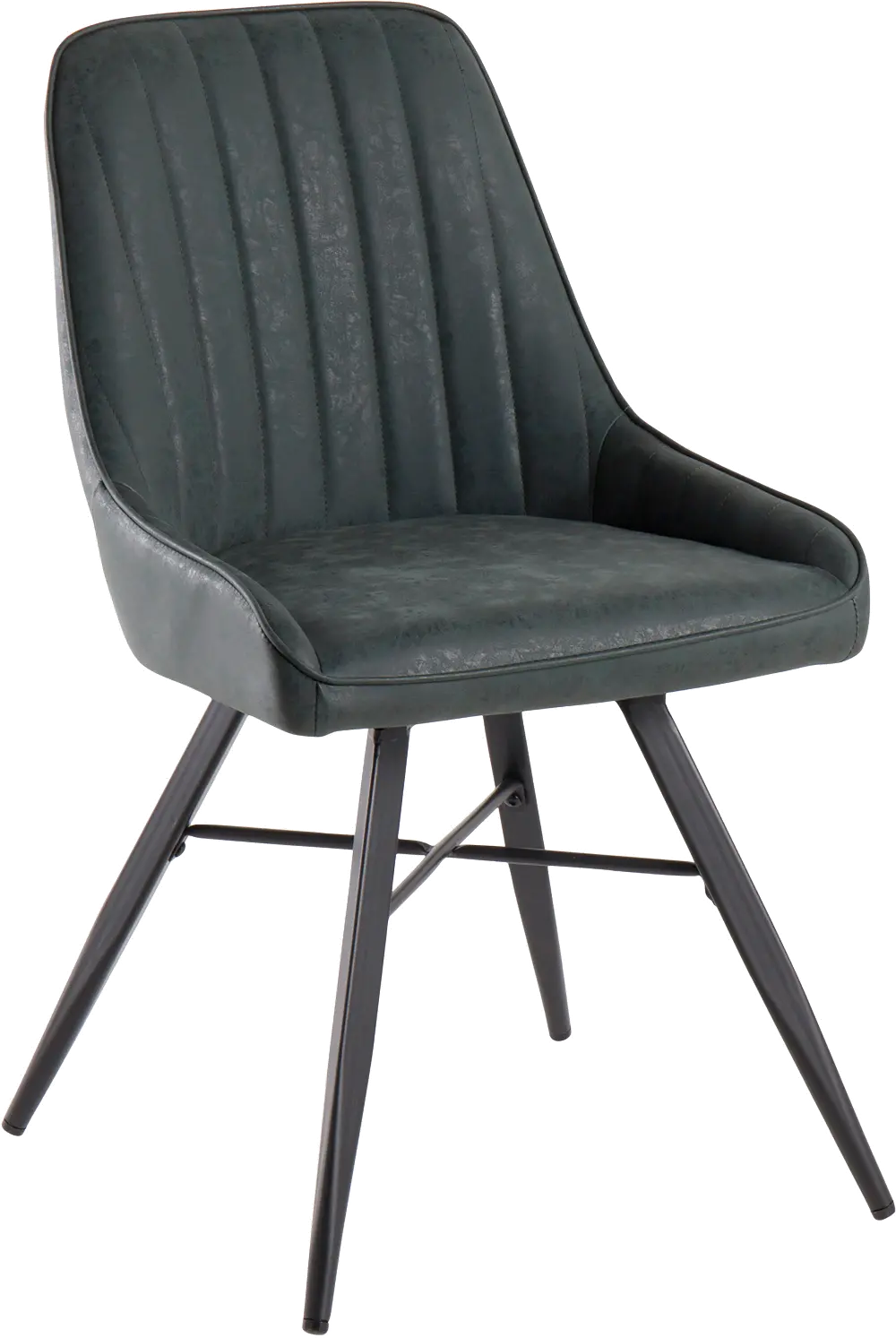 CH-CAVLER BKGN Cavalier Gray Green Faux Leather Swiveling Chair-1