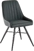 CH-CAVLER BKGN Cavalier Gray Green Faux Leather Swiveling Chair