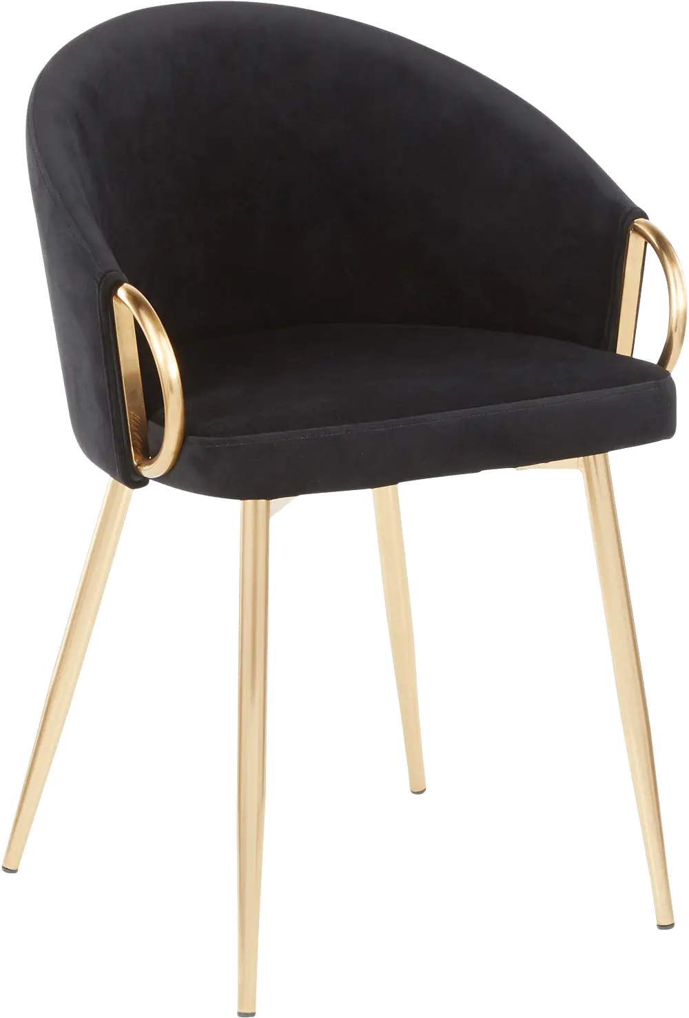 CH-CLAIRE AUVBK Black Velvet Glam Chair-1