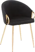 CH-CLAIRE AUVBK Black Velvet Glam Chair