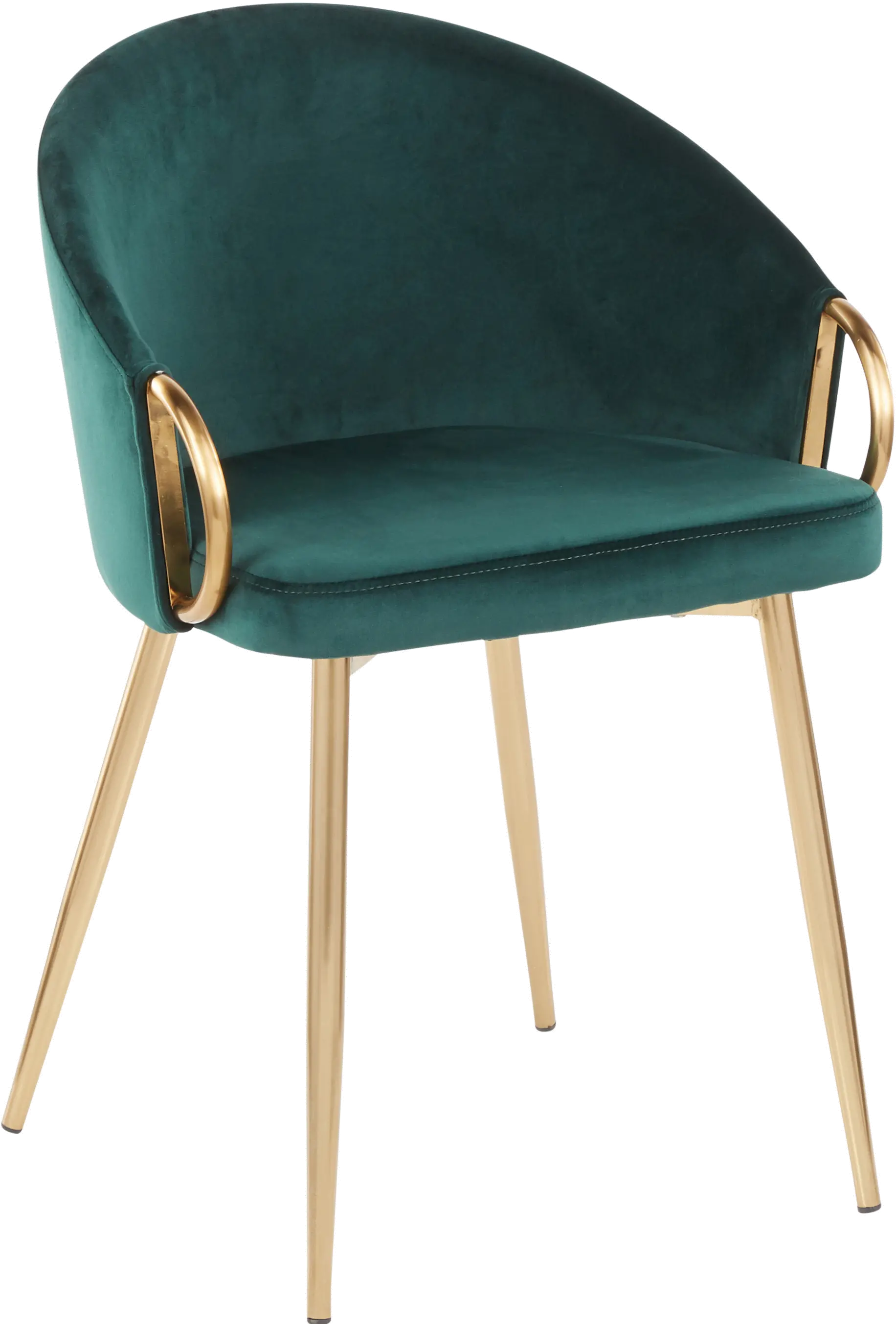 CH-CLAIREAUVGN Emerald Velvet Glam Chair sku CH-CLAIREAUVGN