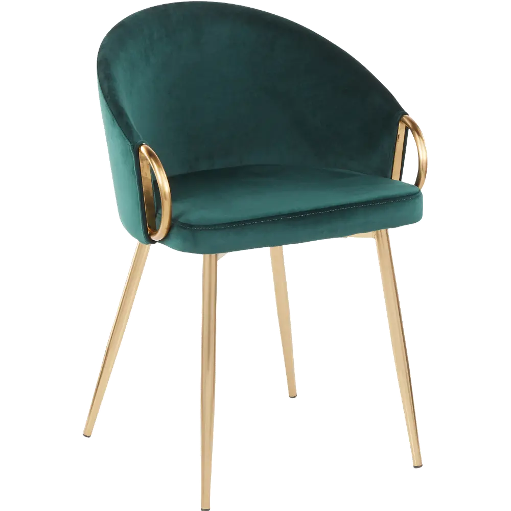 CH-CLAIRE AUVGN Emerald Velvet Glam Chair-1