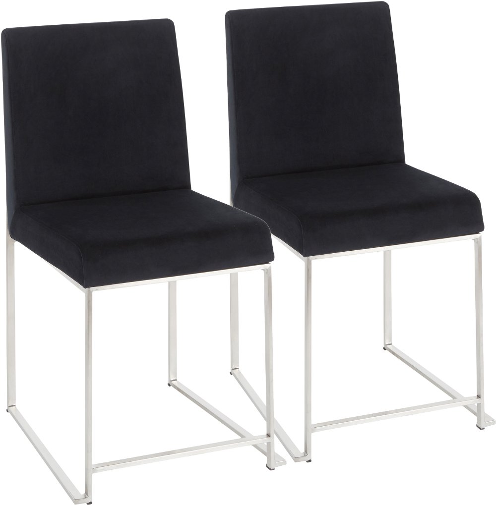 112302660 Fuji Silver Dining Chair, Set of 2 sku 112302660