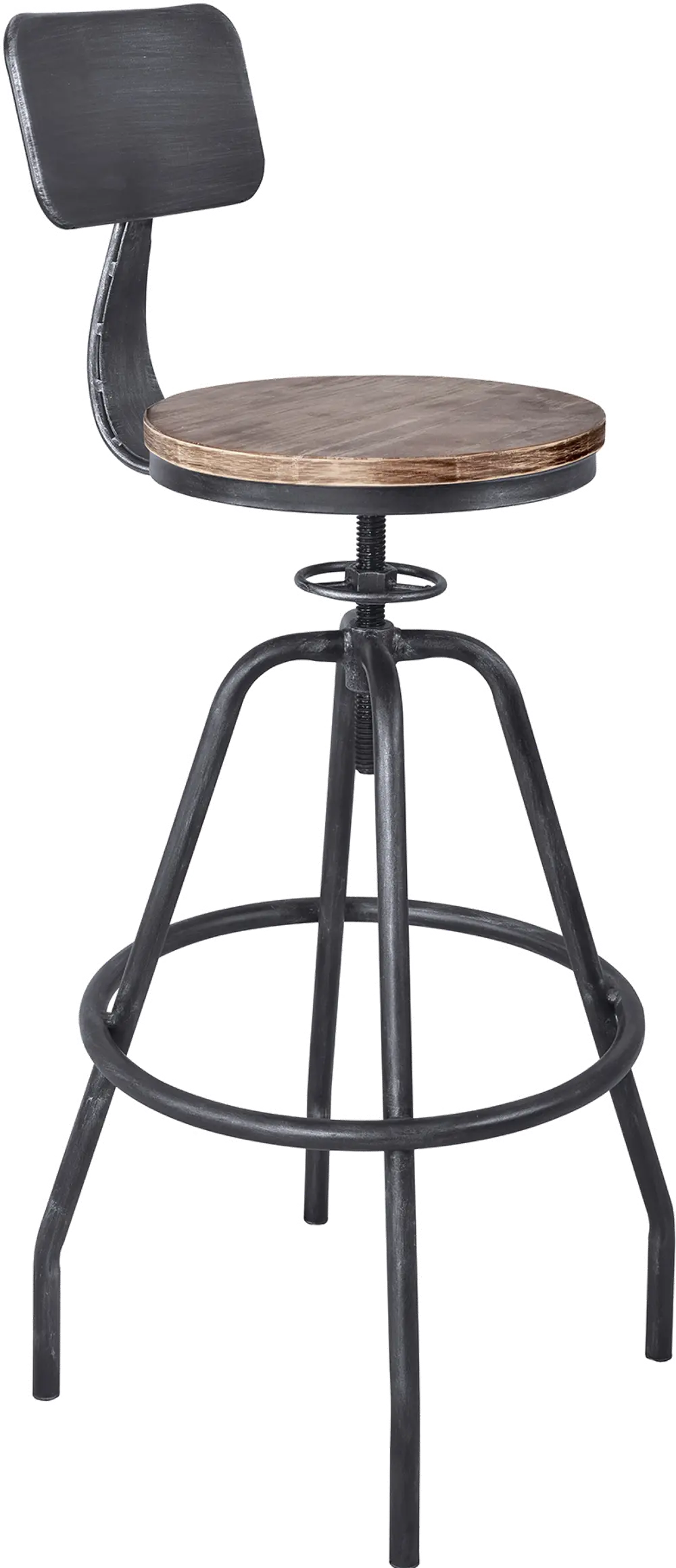 LCPESTSBPI Modern Eclectic Metal Adjustable Height Bar Stool-1