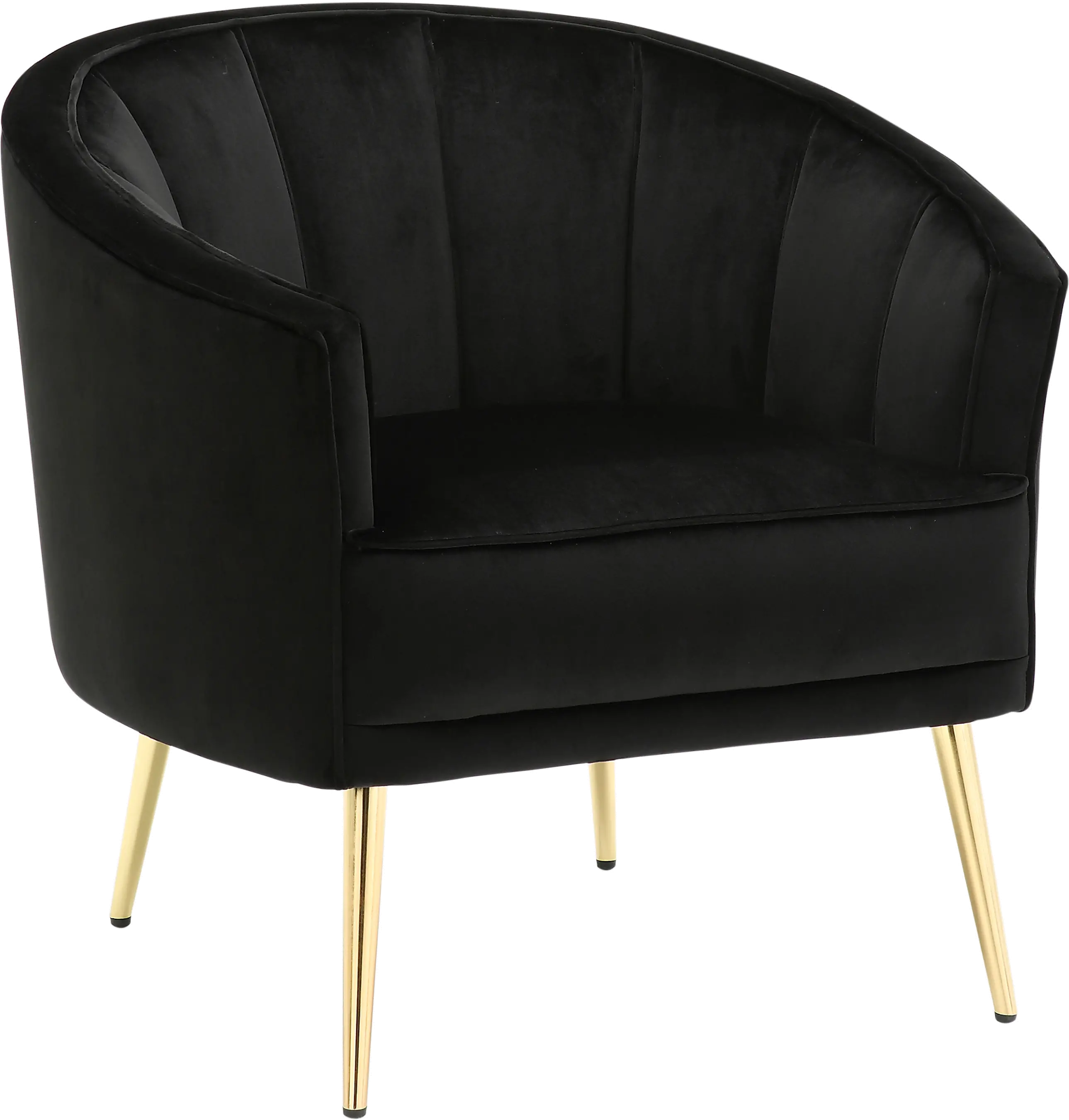 Tania Black Velvet Glam Accent Chair