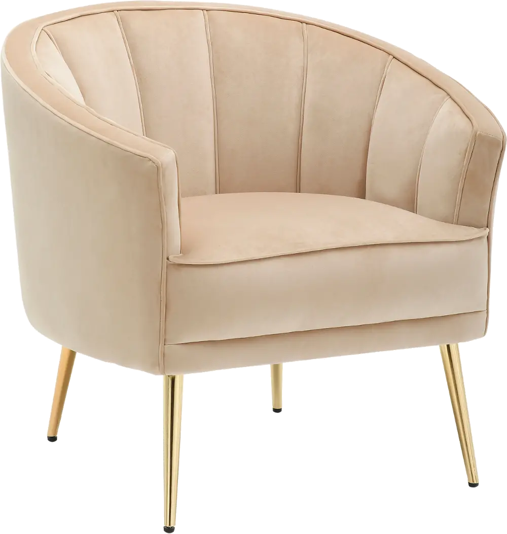 CHR-TANIA AU+CHMP Tania Champagne Velvet Glam Accent Chair-1