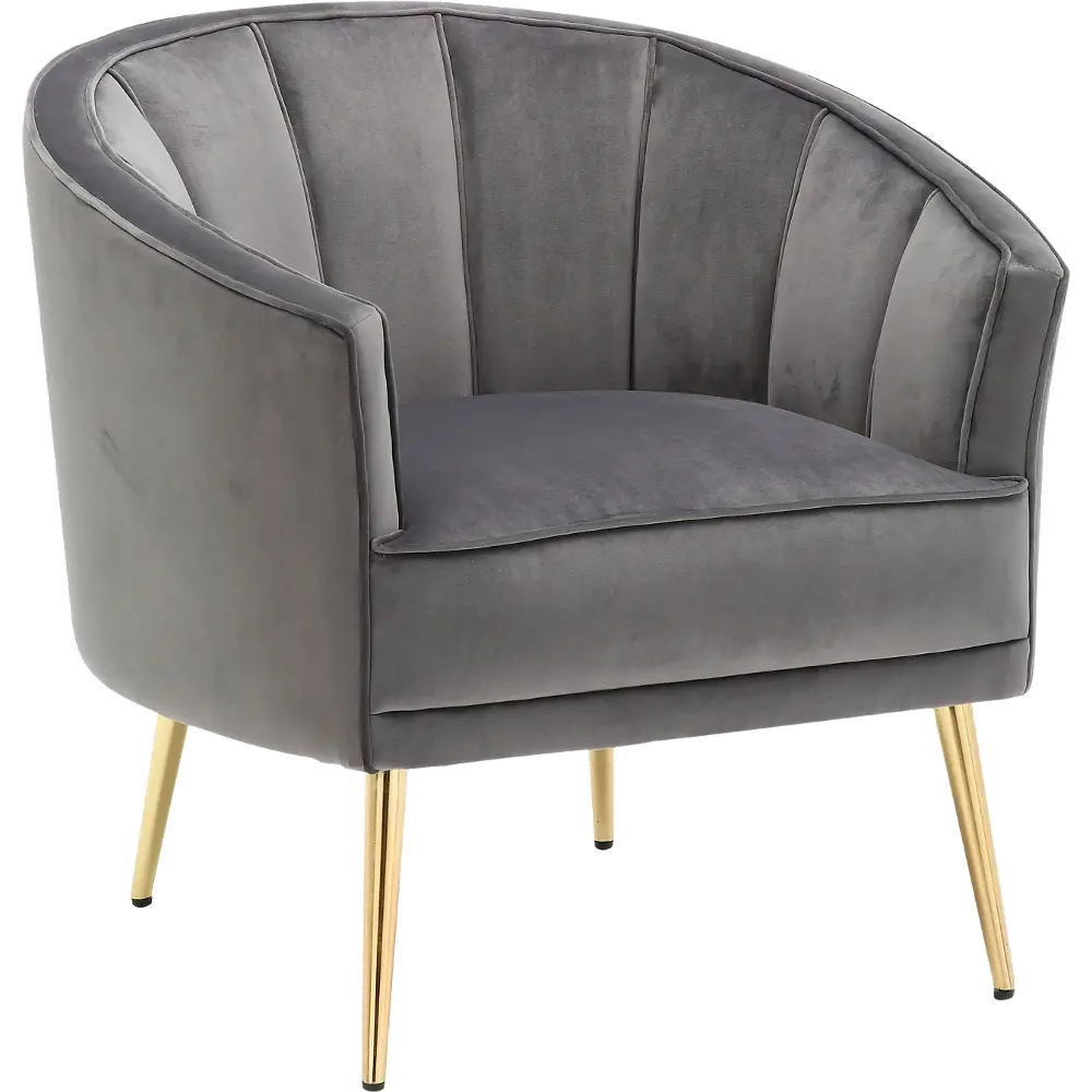 CHR-TANIA AU+GY Tania Gray Velvet Glam Accent Chair-1