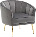 CHR-TANIA AU+GY Tania Gray Velvet Glam Accent Chair