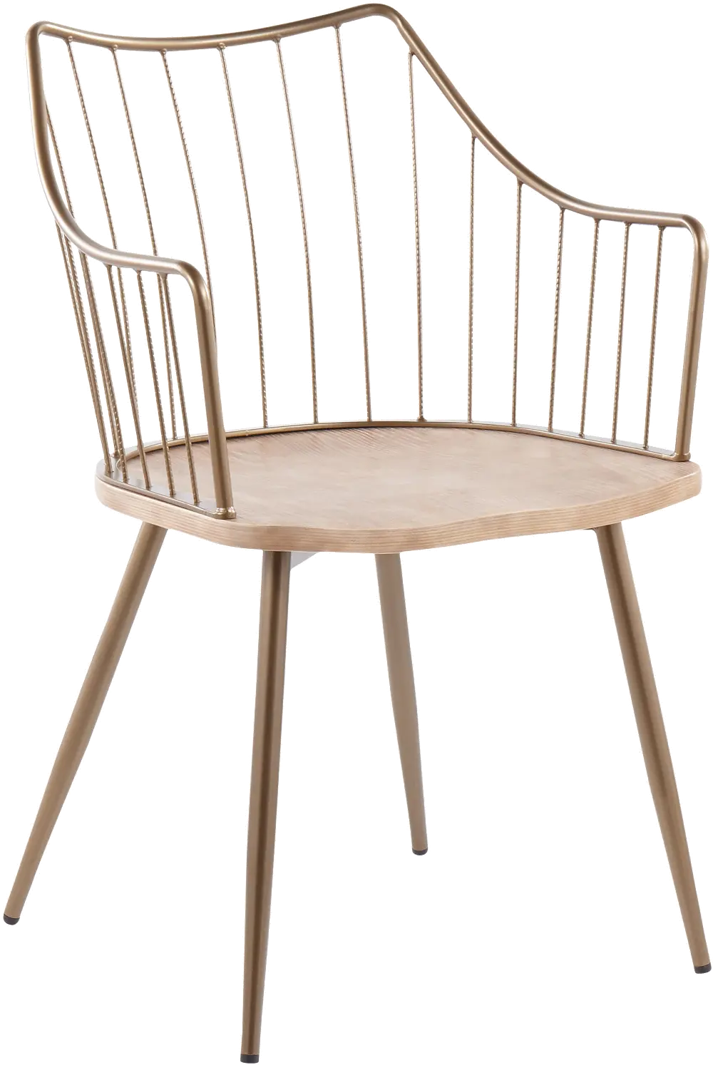 CH-WINSTON ANCUWW Winston Farmhouse Copper Metal and White Washed Wood Chair-1