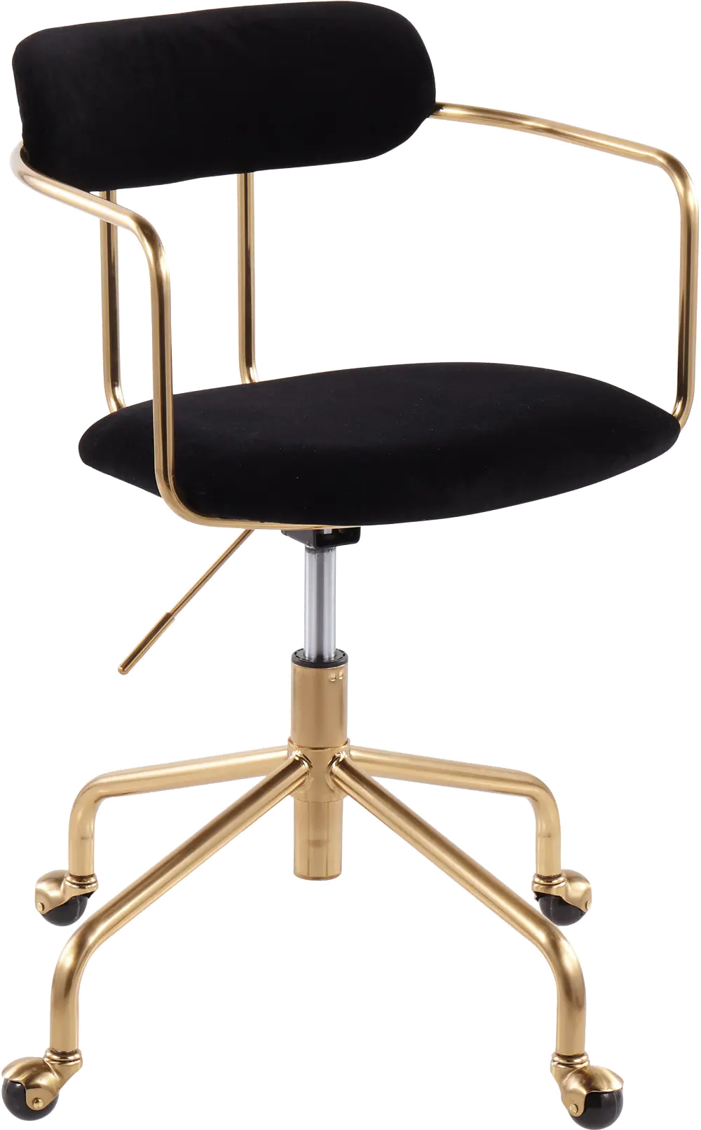 OC-DEMI AUVBK Black Velvet Office Chair - Demi-1