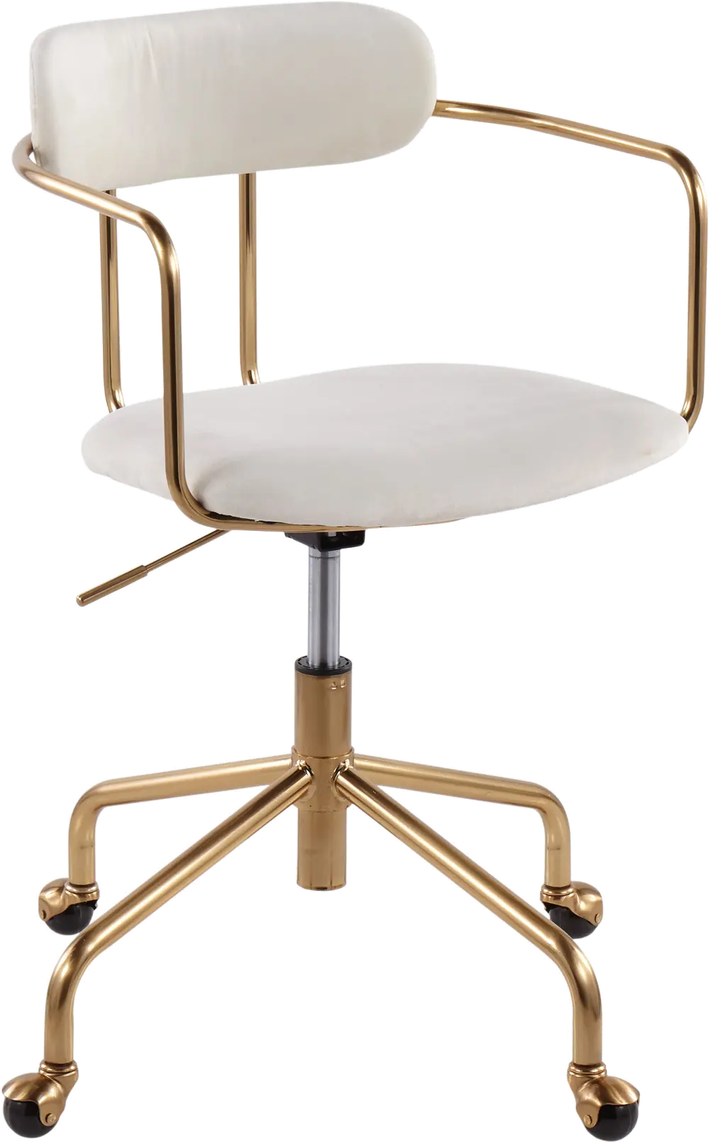 OC-DEMI AUVCR Cream Velvet Office Chair - Demi-1