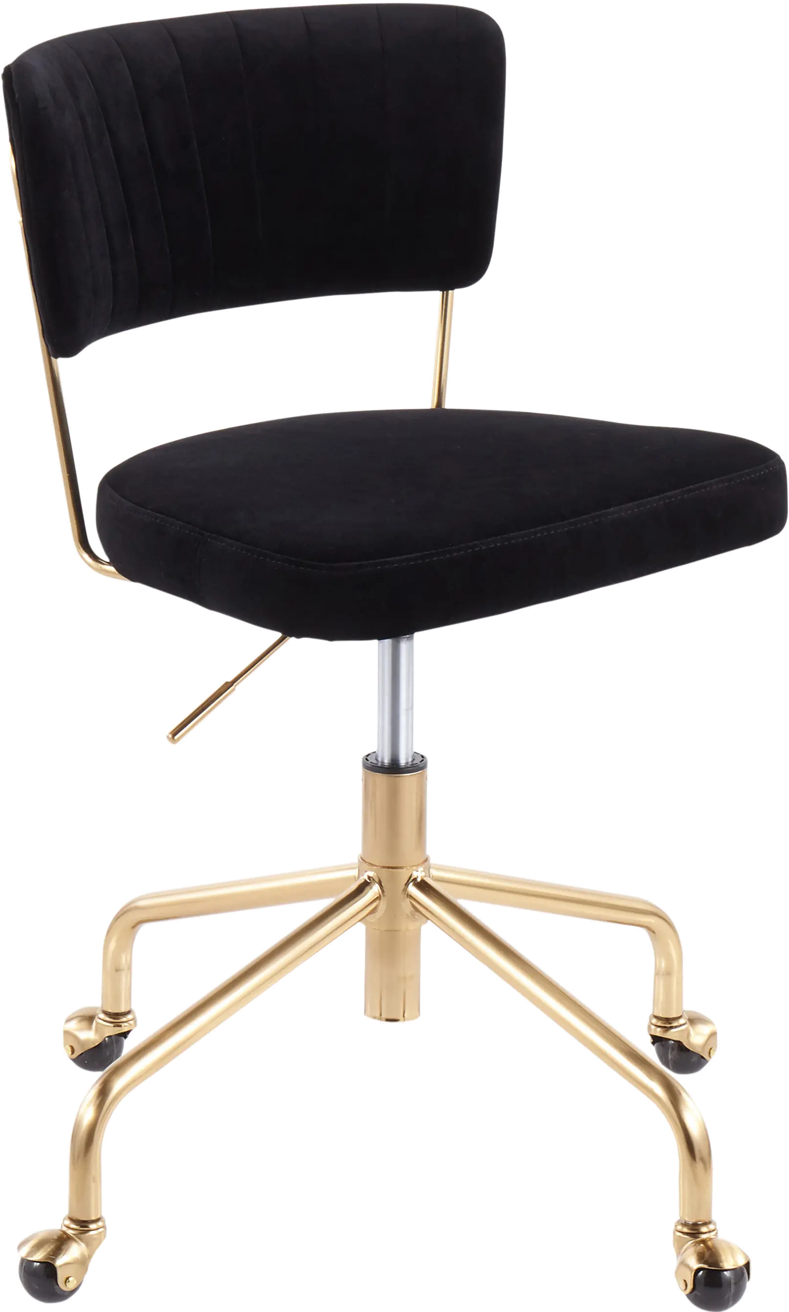 OC-TANIAAUVBK Black Velvet Task Chair - Tania sku OC-TANIAAUVBK