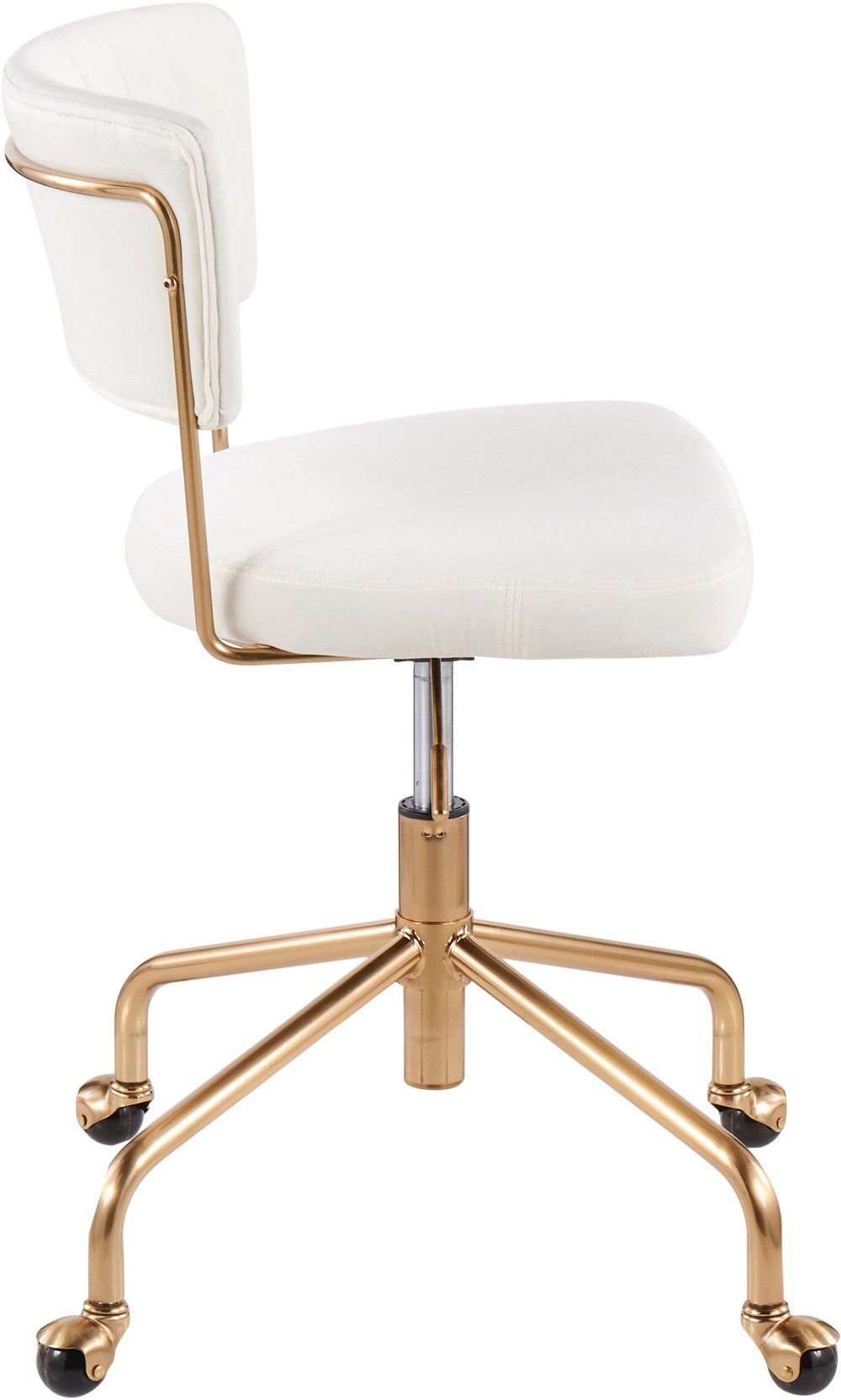 112303277 White Velvet Task Chair - Tania sku 112303277