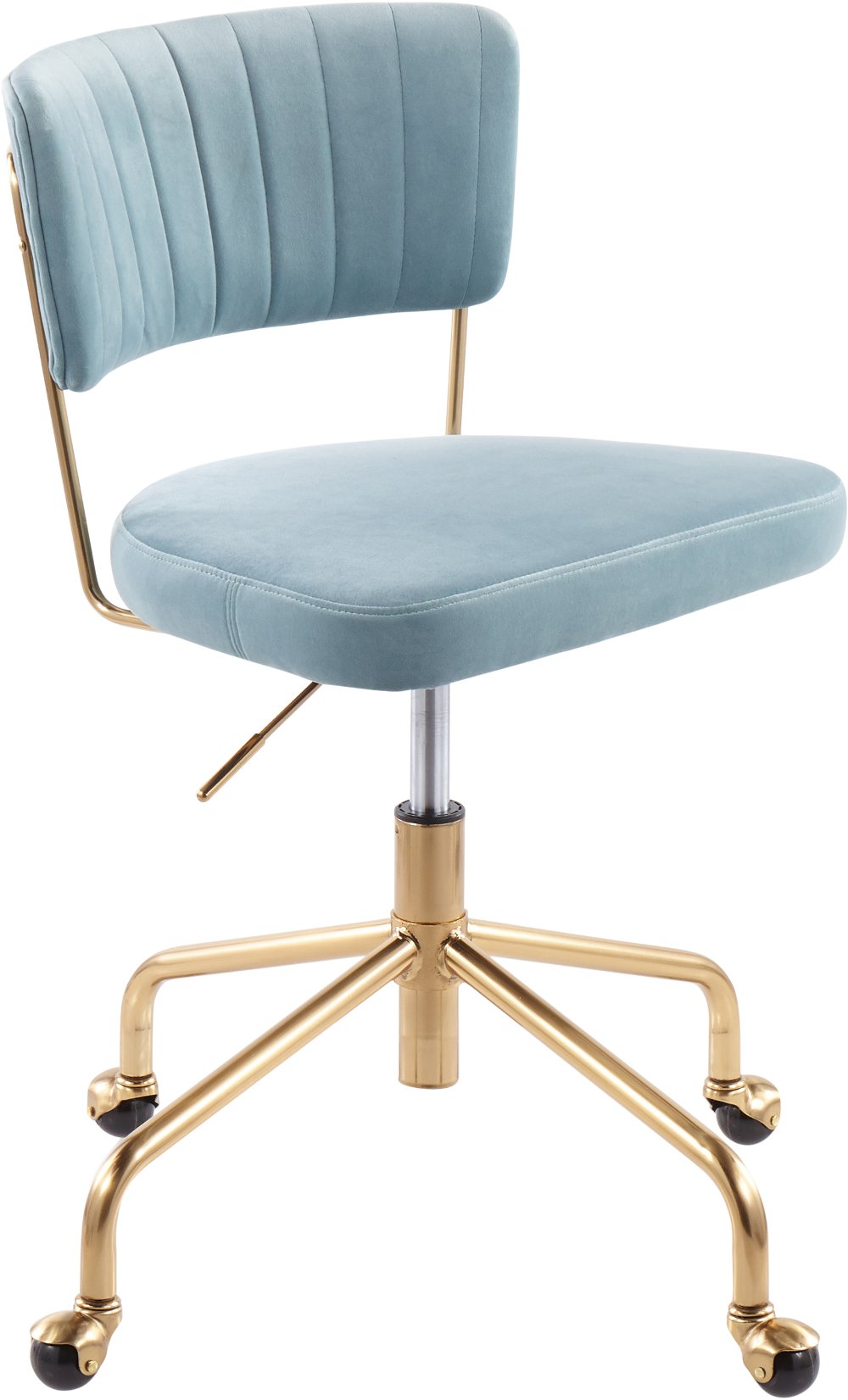 112303307 Light Blue Velvet Task Chair - Tania sku 112303307