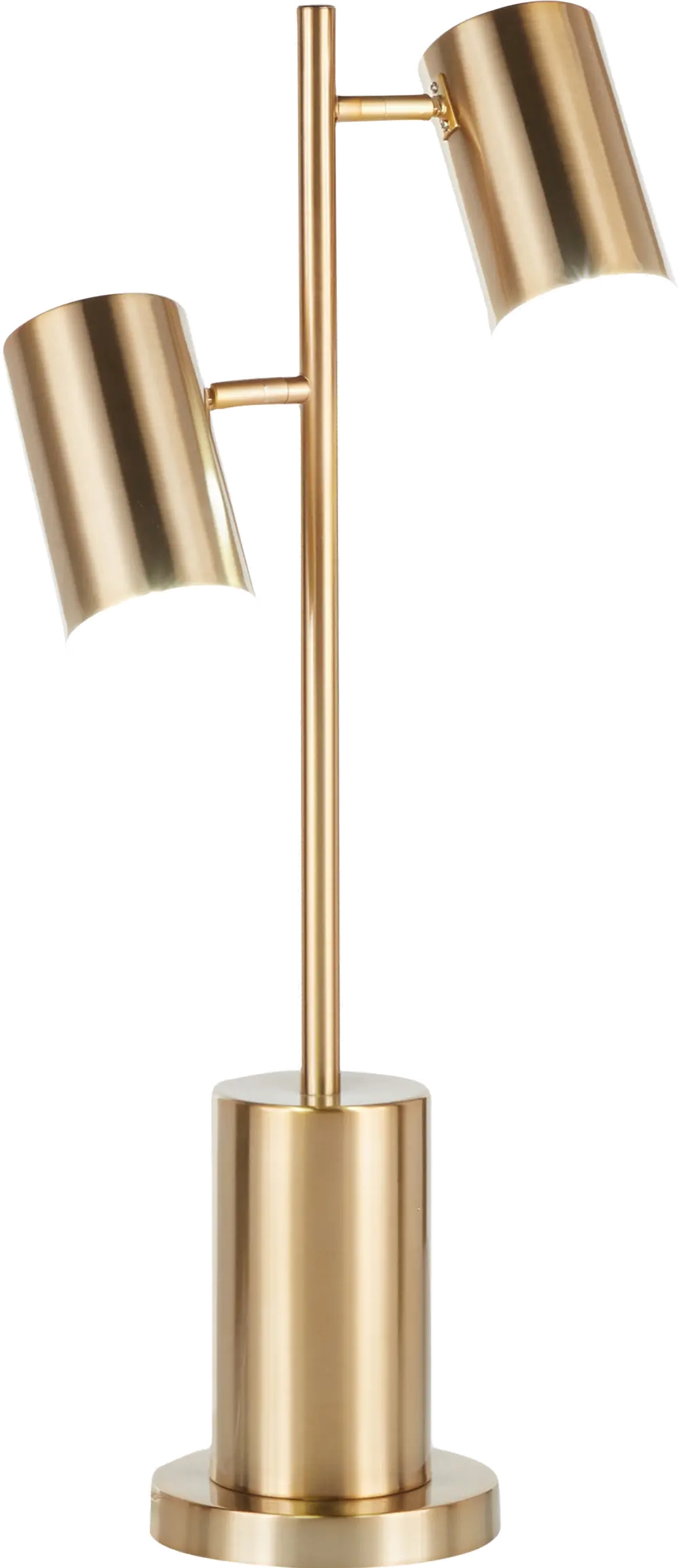 L-CANNESTB AU Contemporary Gold Metal Two Light Table Lamp - Cannes-1