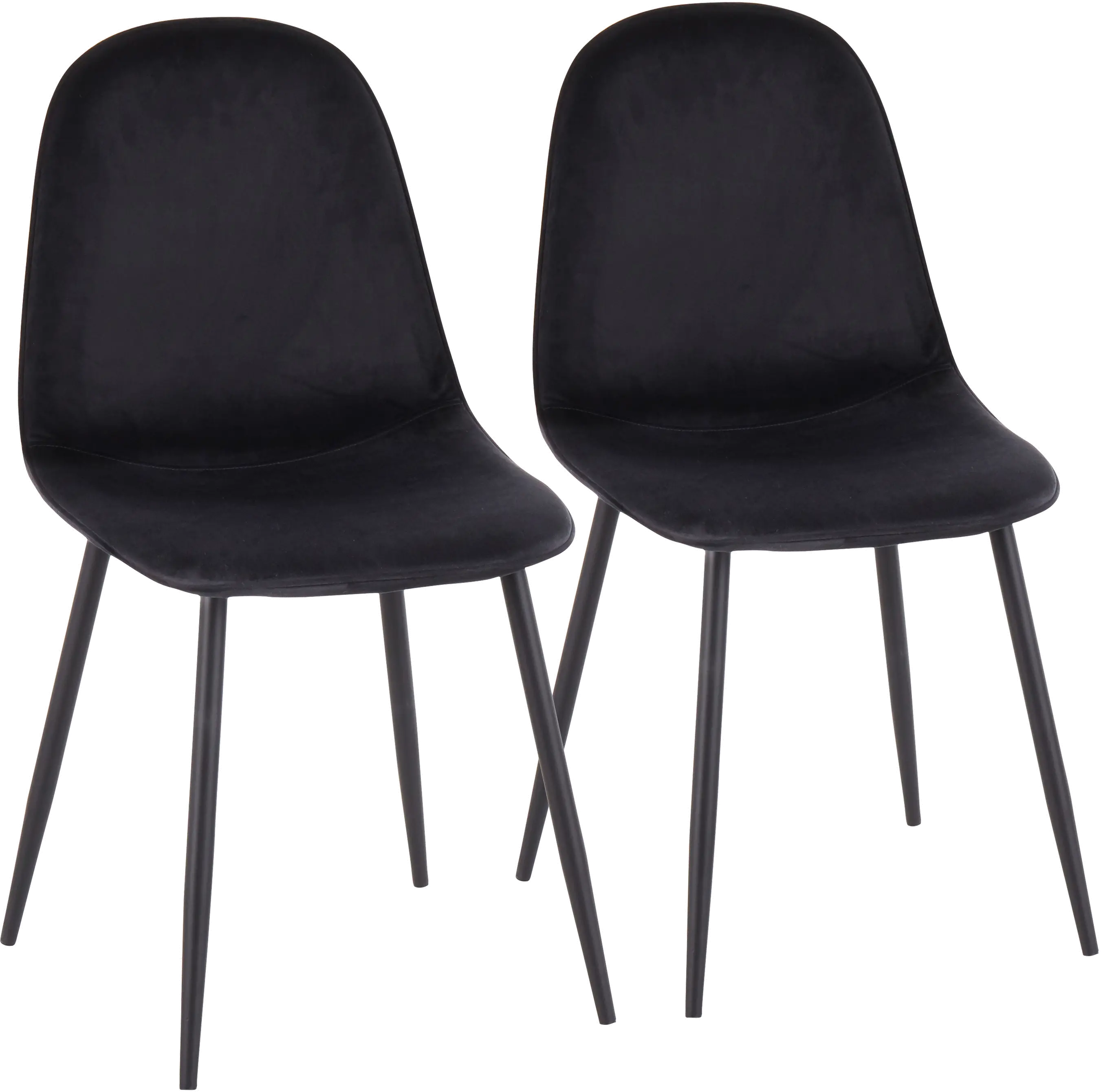 Contemporary Black Dining Room Chair (Set of 2) - Pebble