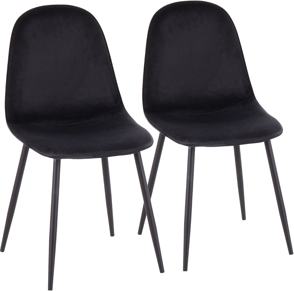 Contemporary Black Dining Room Chair (Set of 2) - Pebble