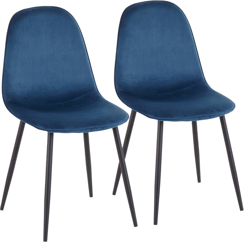 112304206 Contemporary Blue and Black Dining Room Chair (Set sku 112304206