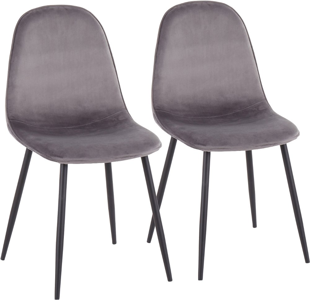 112304265 Contemporary Gray and Black Dining Room Chair (Set sku 112304265