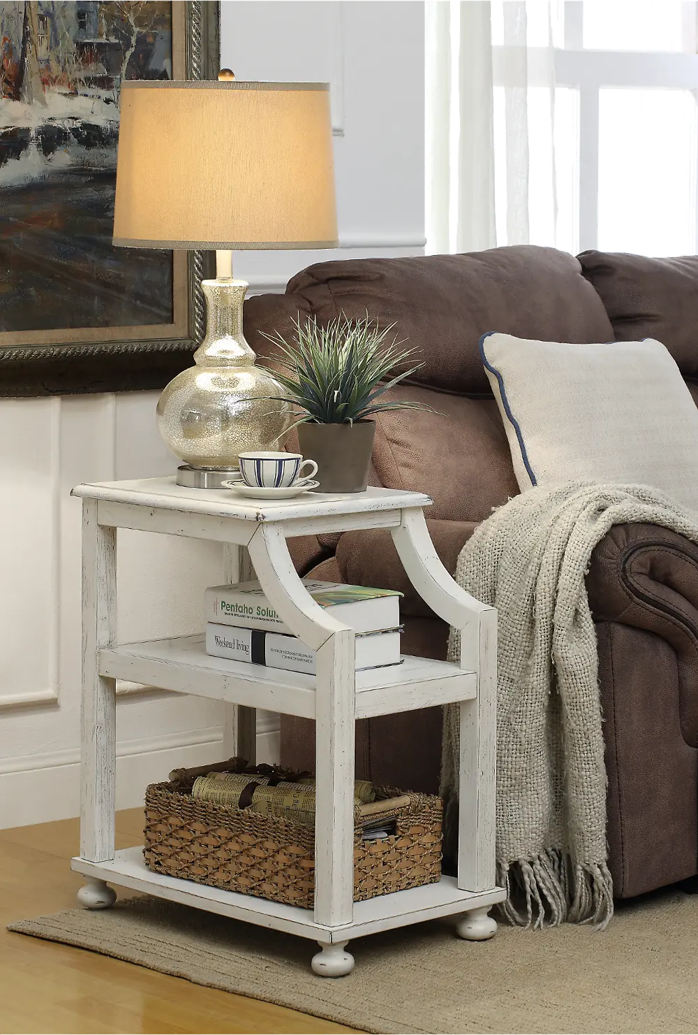 22510 Lilith White Accent Table-1