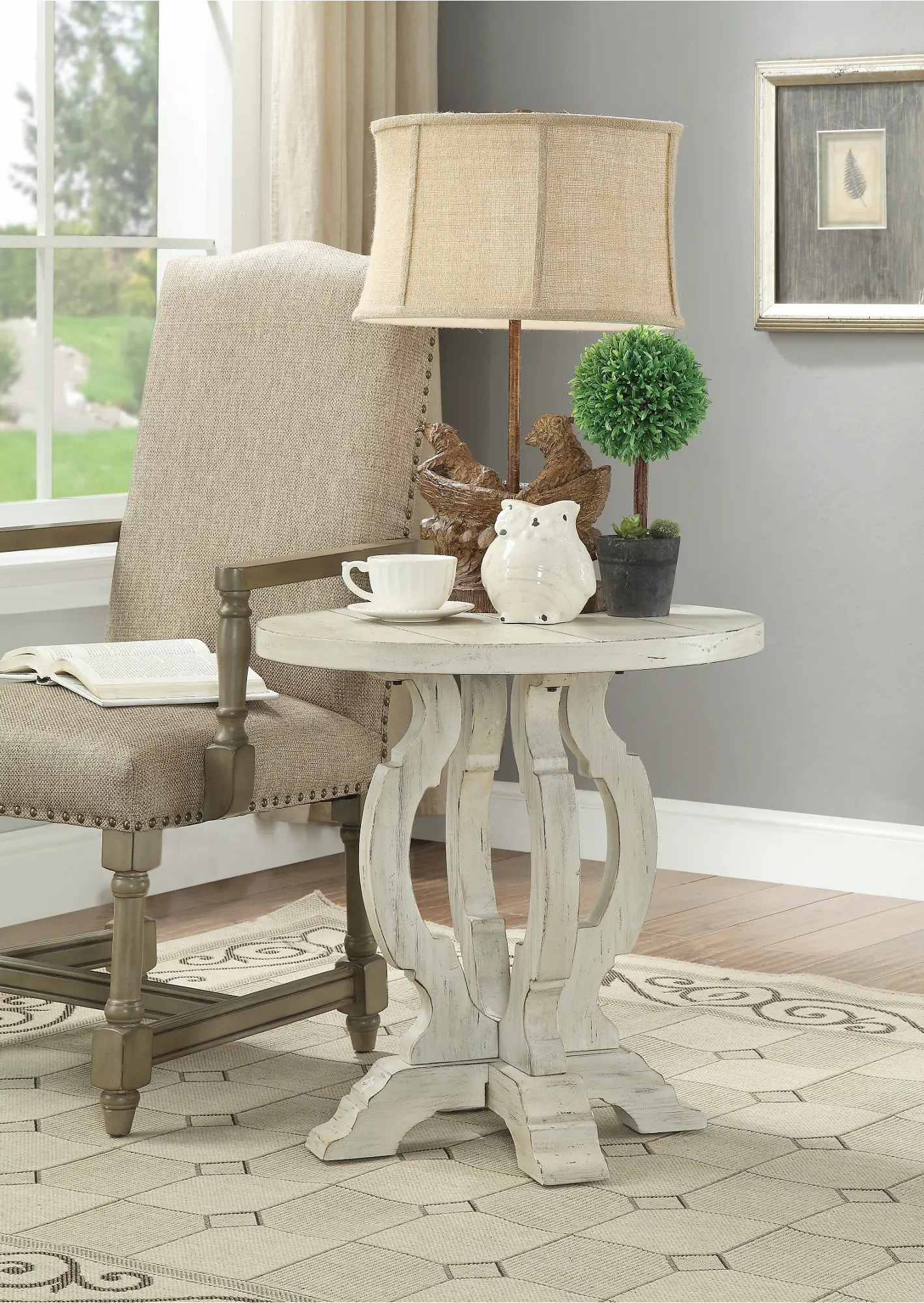 Orchard Park White Accent Table