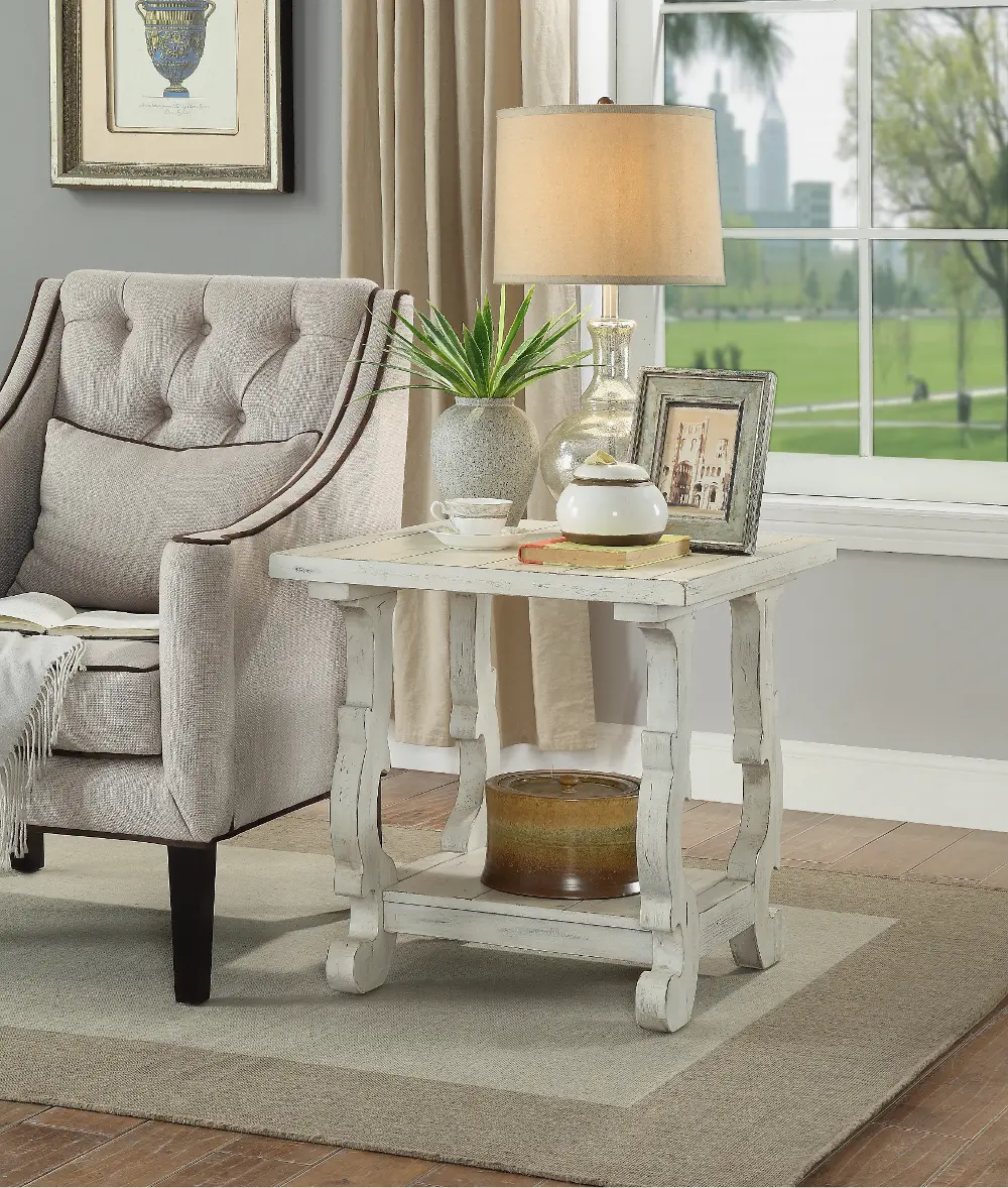 22522 Orchard Park White End Table-1
