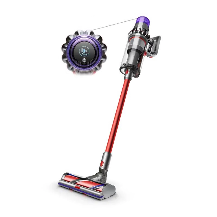 Red and gray Dyson V11 cordless vacuum