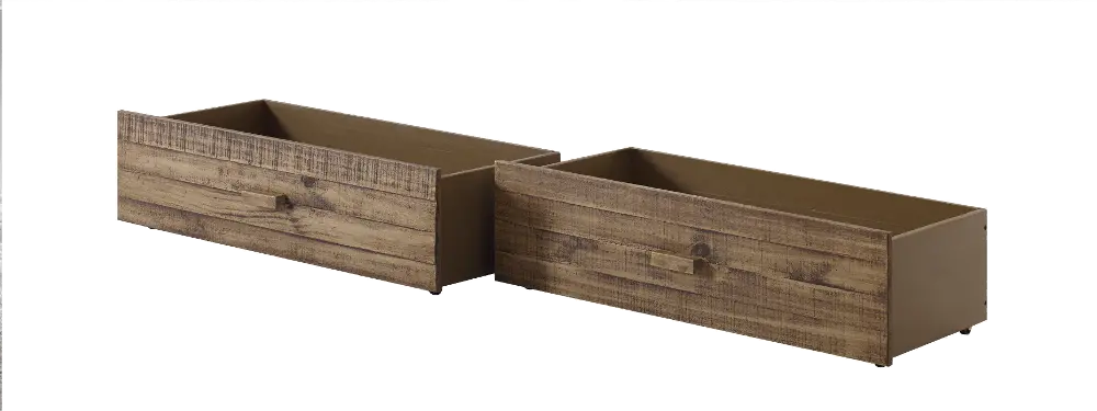 Rustic Driftwood Storage Drawers (Set of 2) - Front Porch-1