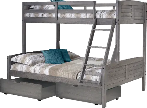 Donco louver twin over full bunk best sale bed