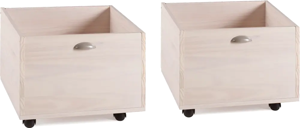 Contemporary Whitewash Toy Box, Set of 2 - Junior-1