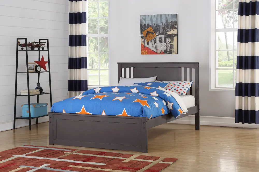 Classic Slate Gray Full Bed - Princeton-1