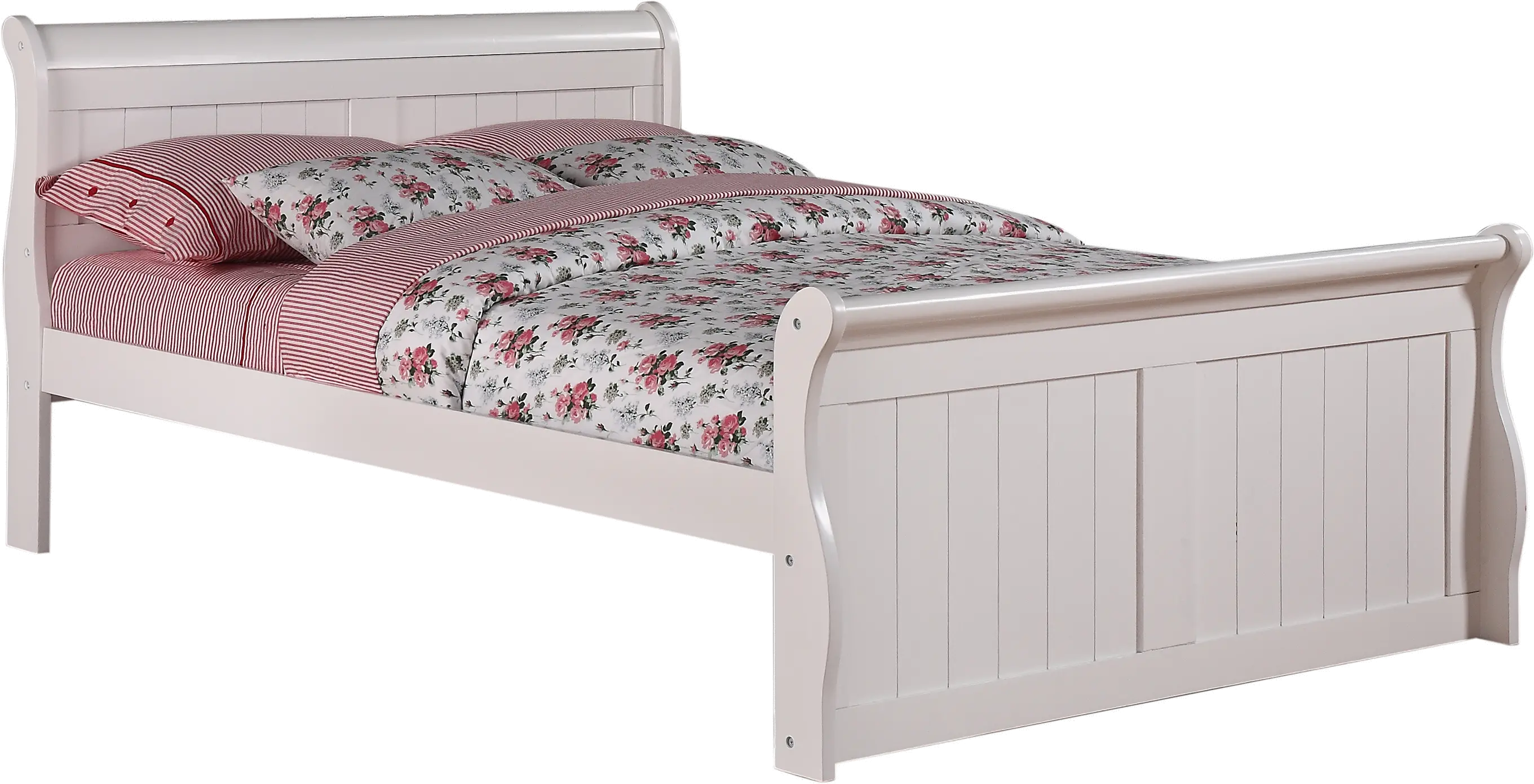 Photos - Bed Donco Trading Traditional White Full Sleigh  - Madilyn 325-FW