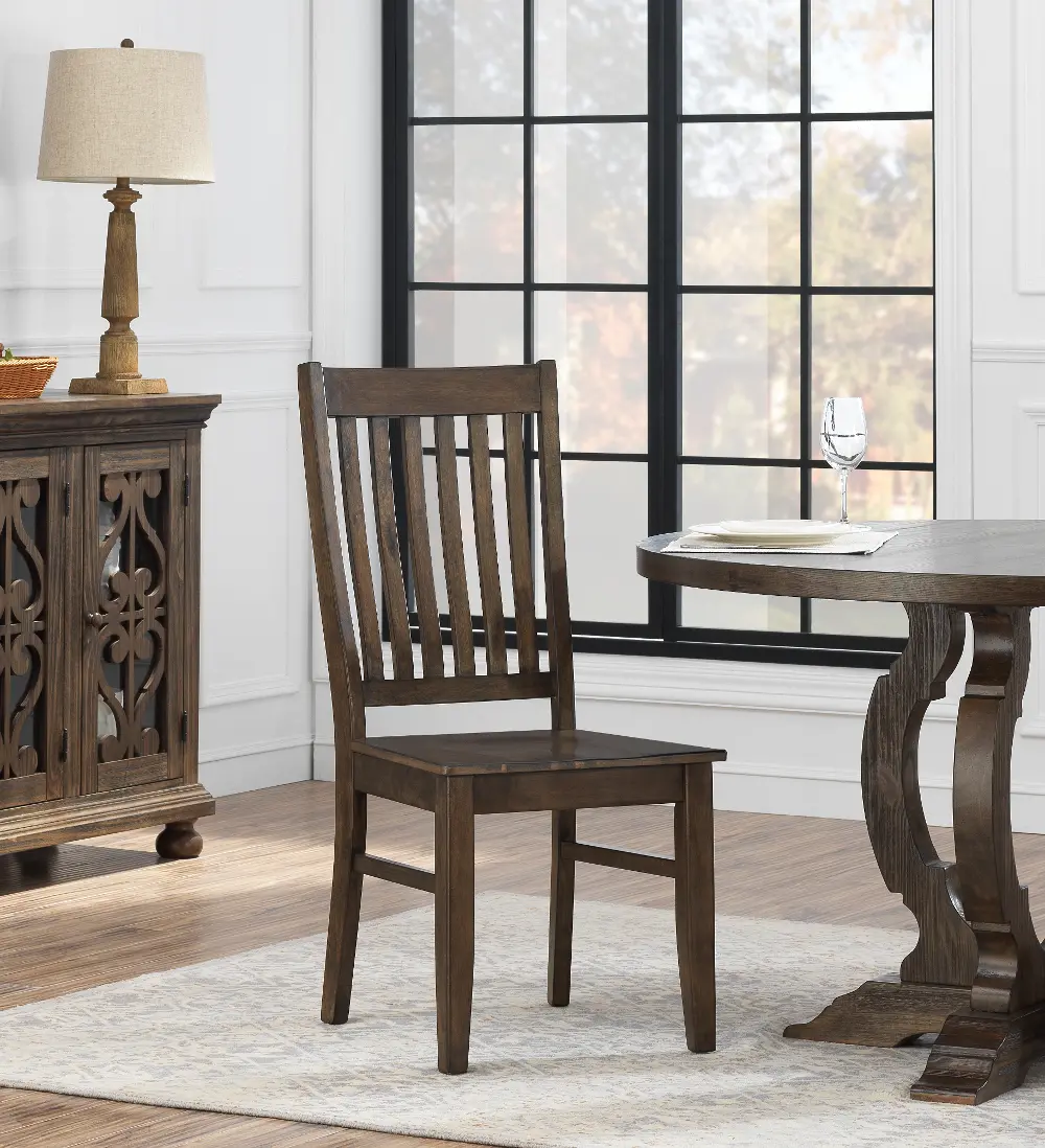 36524 Traditional Brown Dining Room Chair - Orchard Park-1