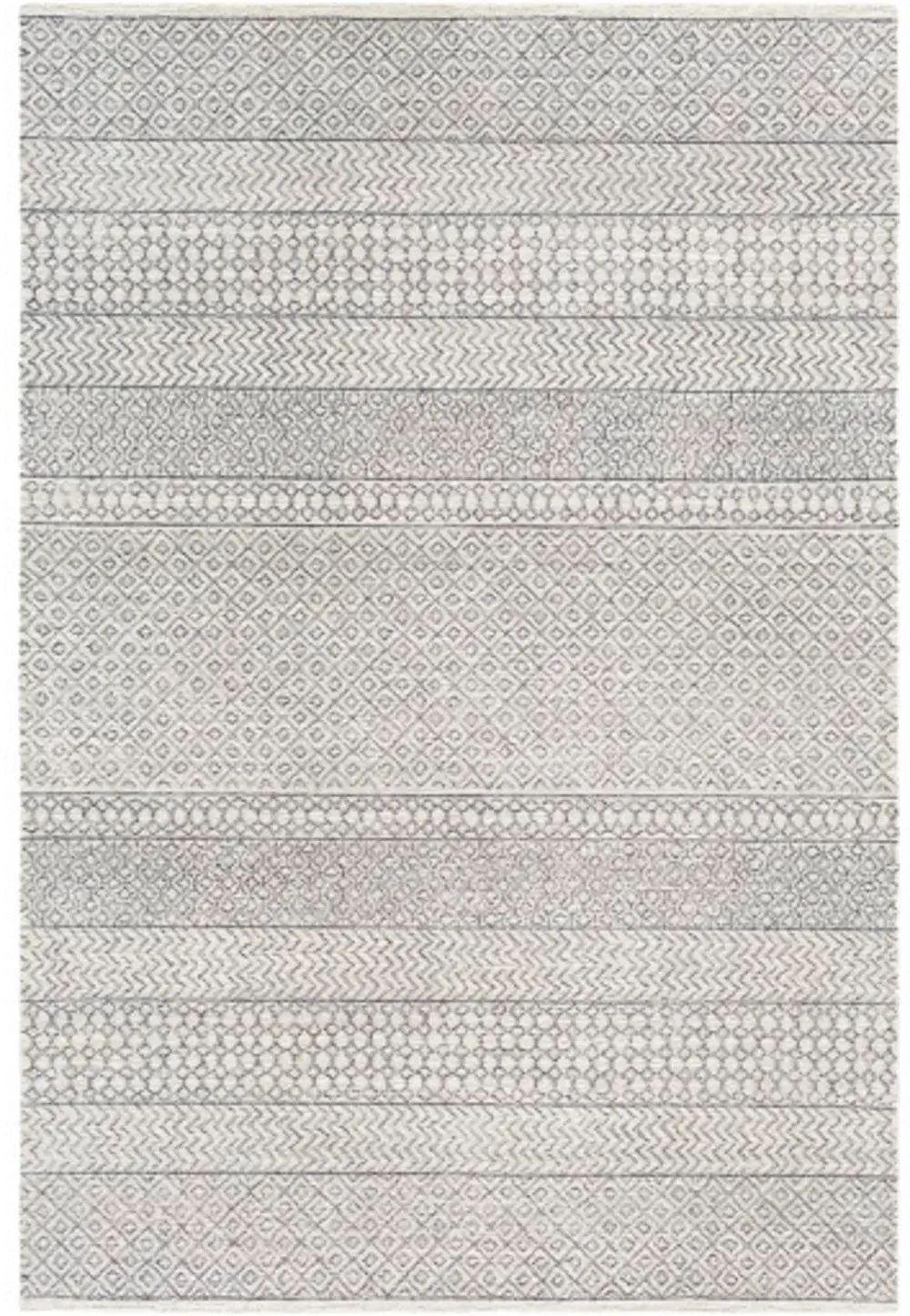 5x8 Gray Global Hand Tufted Wool Rug - Maroc-1