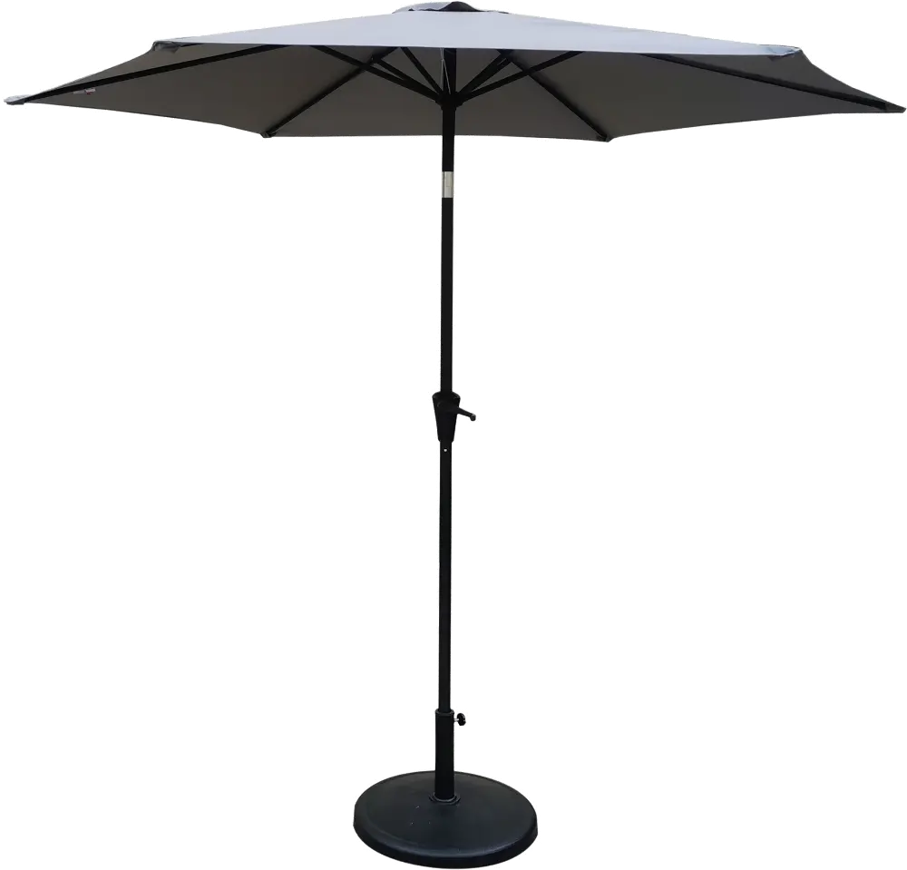 Gray 9' Pole Umbrella with Bag-1
