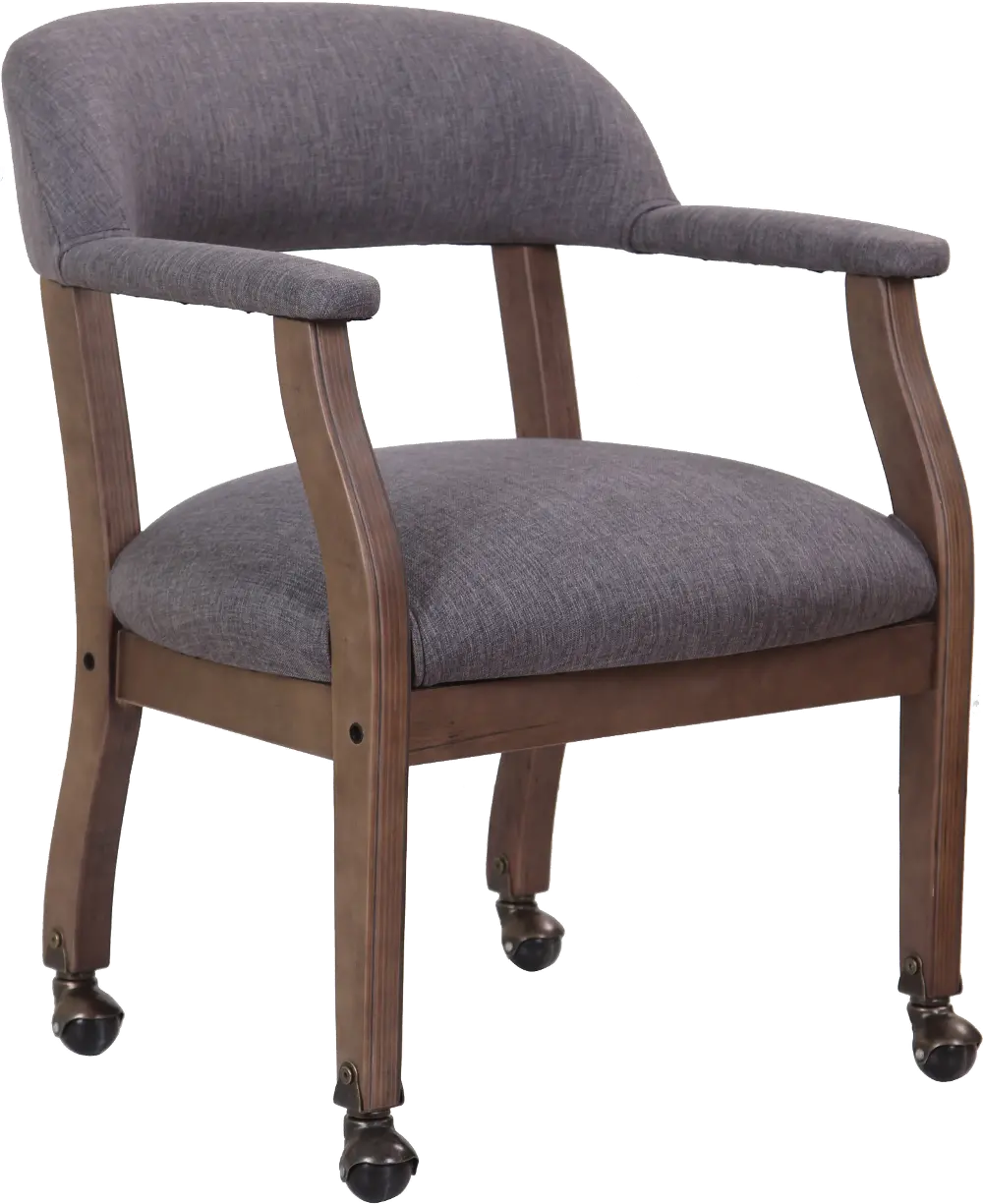 Boss Slate Gray Guest Chair With Casters-1
