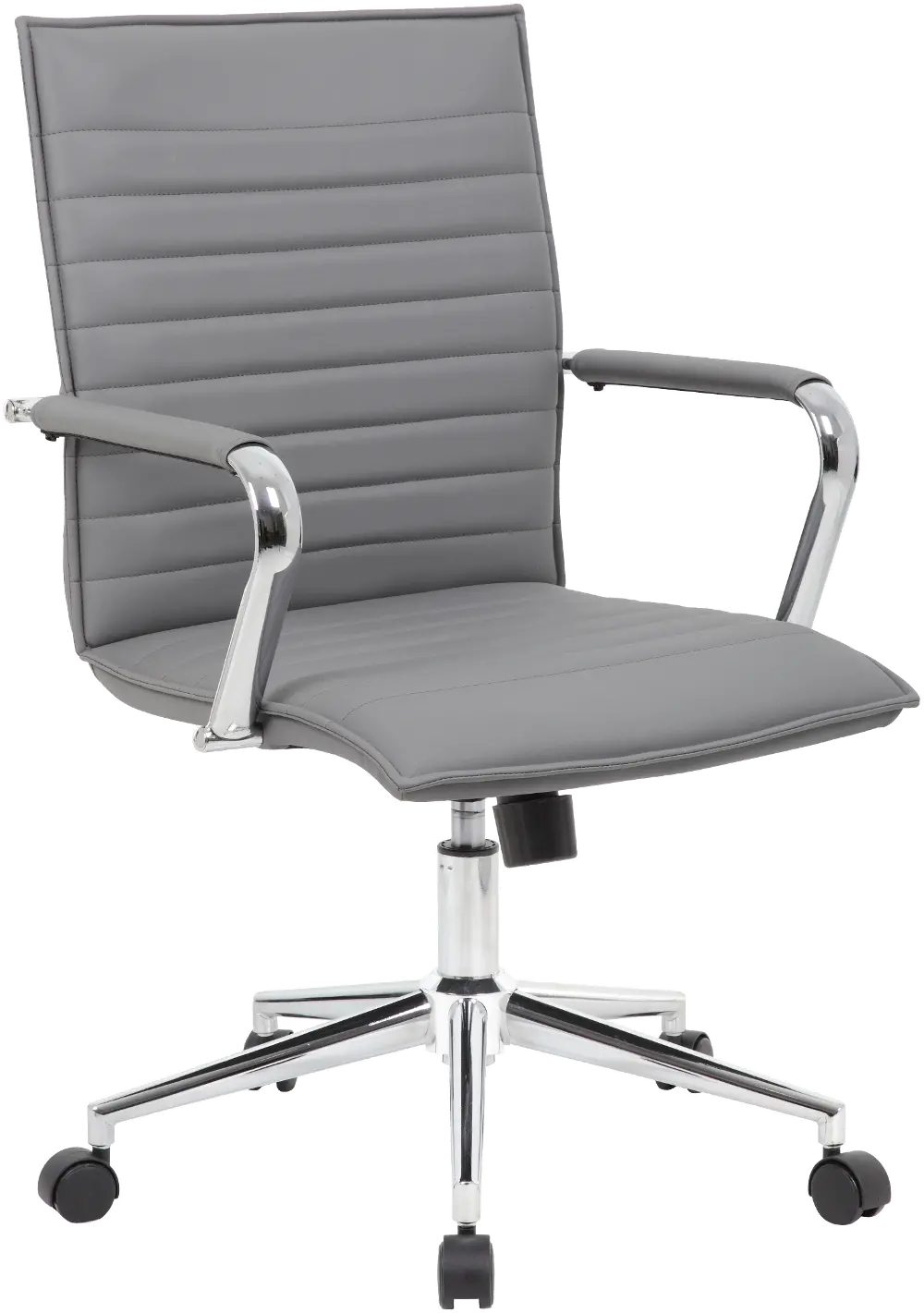 Boss Gray Vinyl Hospitality Office Chair-1