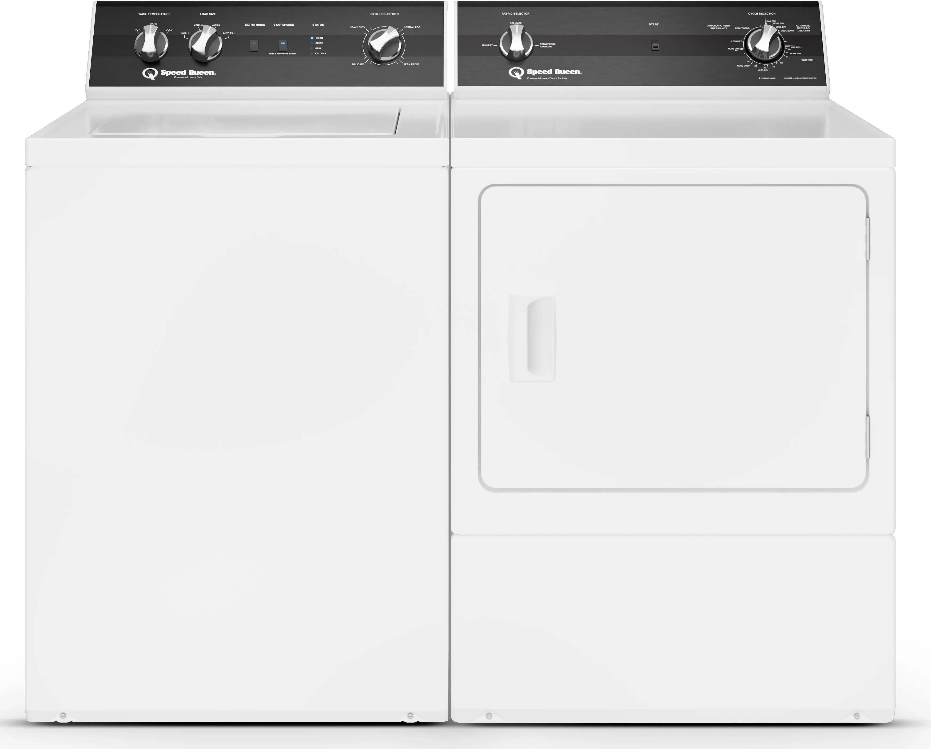 Speed Queen Electric Washer and Dryer Set - TR3, White