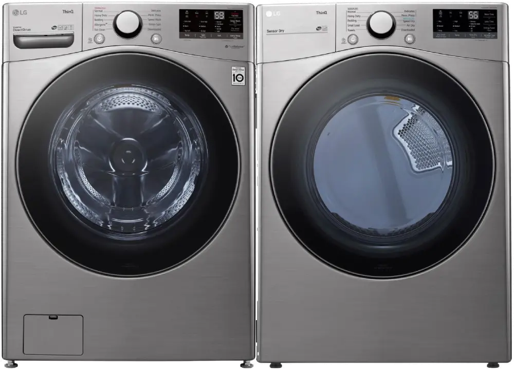 .LG-GRS-3600-GAS--PR LG Graphite Steel Washer and Dryer Pair - 3600V-1