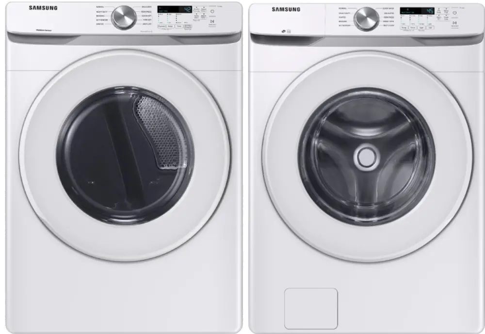 KIT Samsung White Gas Laundry Pair - 6000W-1