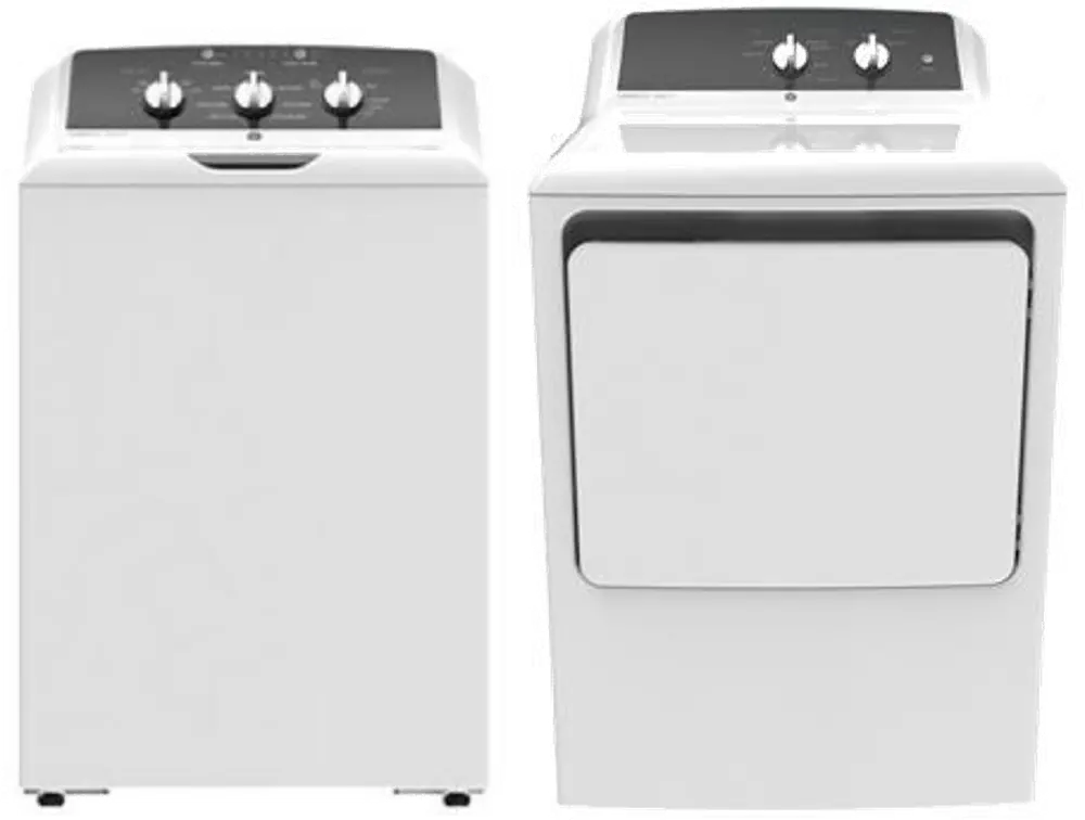 .GEC-W/W-525-ELE--PR GE White Laundry Pair with Electric Dryer-1
