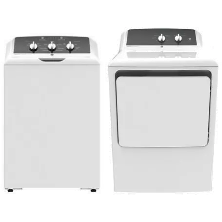 KIT GE White Laundry Pair with Electric Dryer-1
