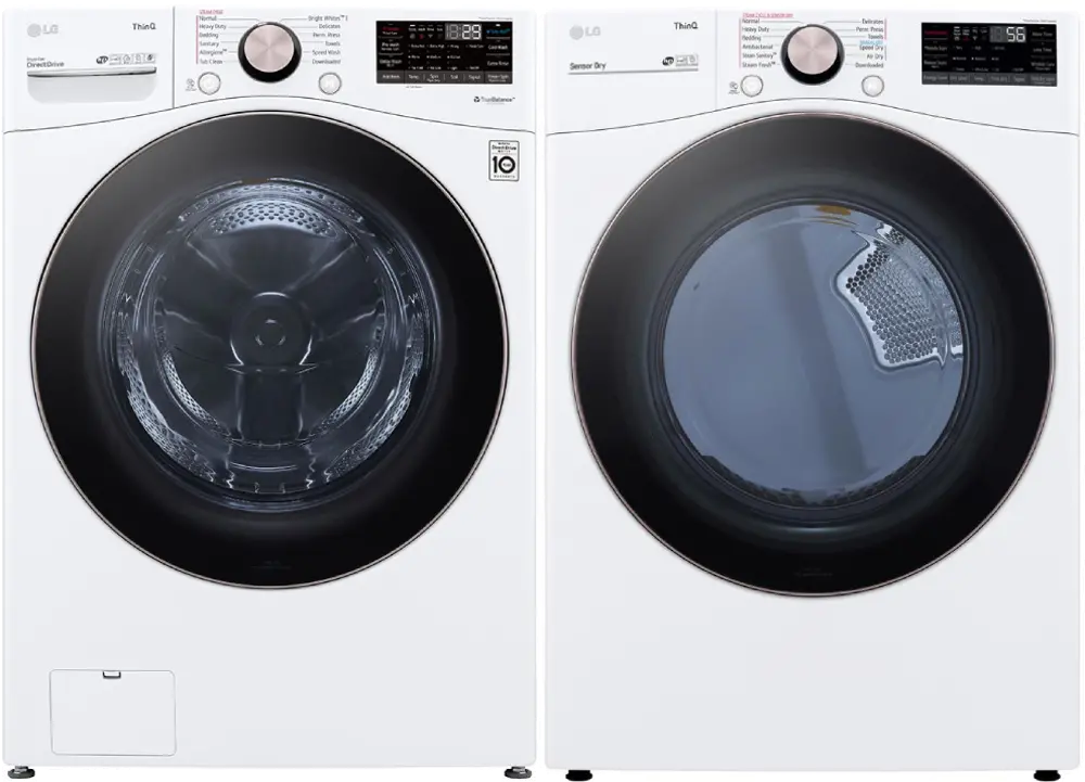 .LG-W/W-4000-GAS--PR LG Laundry Pair with Front Load Washer - 4000W Gas-1