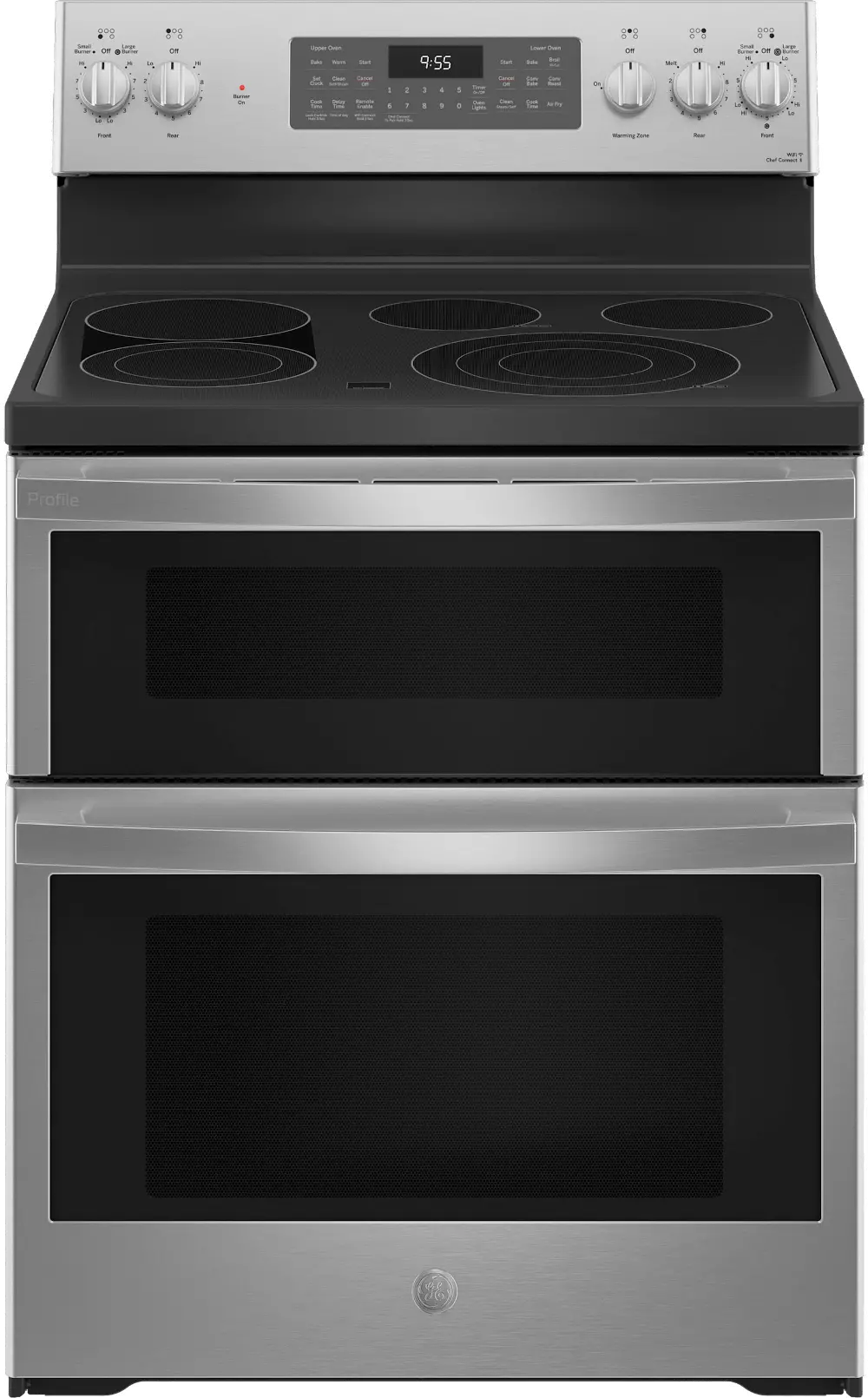 PB965YPFS GE Profile Double Oven Smart Electric Range - 6.6 cu. ft., Stainless Steel-1
